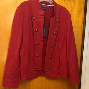 Tommy Hilfiger Women's Red Double-Breasted “Band” Jacket